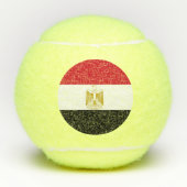 Patriottische tennisbal met vlag van Egypte Tennisballen (Voorkant)