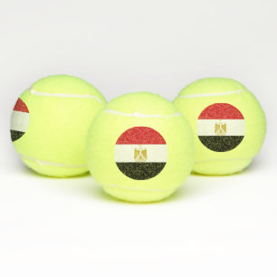 Patriottische tennisbal met vlag van Egypte Tennisballen