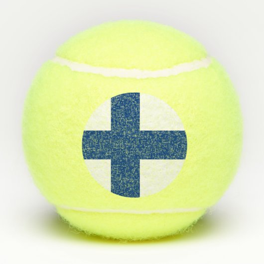 Patriottische tennisbal met vlag van Finland Tennisballen (Achterkant)