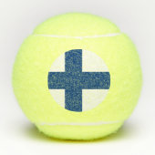 Patriottische tennisbal met vlag van Finland Tennisballen (Voorkant)