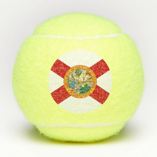 Patriottische Tennisbal met Vlag van Florida, Vere Tennisballen (Voorkant)