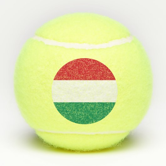 Patriottische tennisbal met vlag van Hongarije Tennisballen (Achterkant)