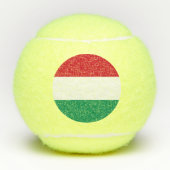 Patriottische tennisbal met vlag van Hongarije Tennisballen (Voorkant)