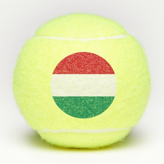 Patriottische tennisbal met vlag van Hongarije Tennisballen (Voorkant)