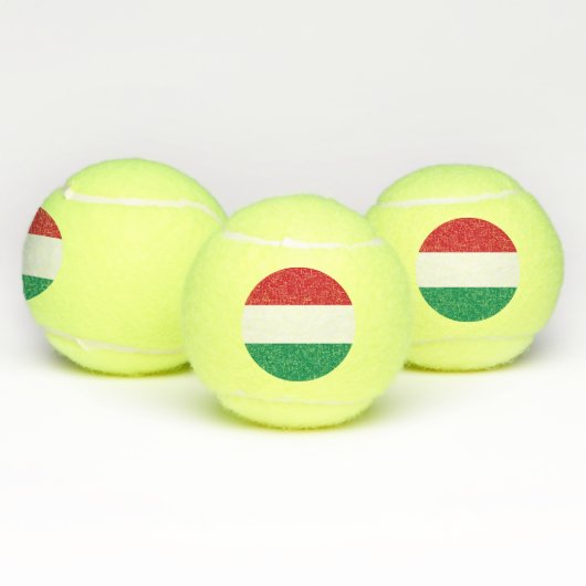 Patriottische tennisbal met vlag van Hongarije Tennisballen (Multi)
