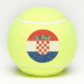 Patriottische tennisbal met vlag van Kroatië Tennisballen (Achterkant)