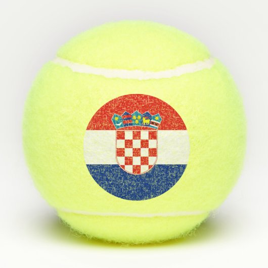 Patriottische tennisbal met vlag van Kroatië Tennisballen (Achterkant)
