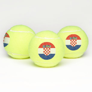 Patriottische tennisbal met vlag van Kroatië Tennisballen