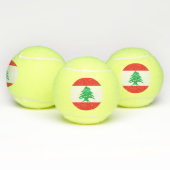 Patriottische tennisbal met vlag van Libanon Tennisballen (Multi)