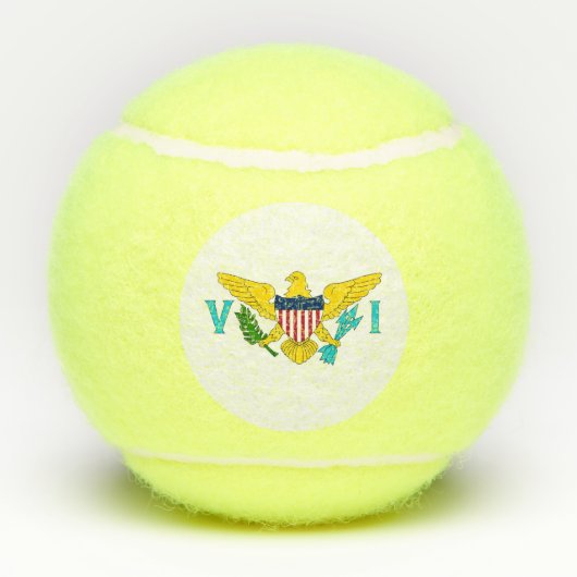 Patriottische tennisbal met vlag van Maagdeneiland Tennisballen (Achterkant)