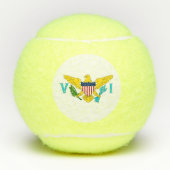 Patriottische tennisbal met vlag van Maagdeneiland Tennisballen (Voorkant)
