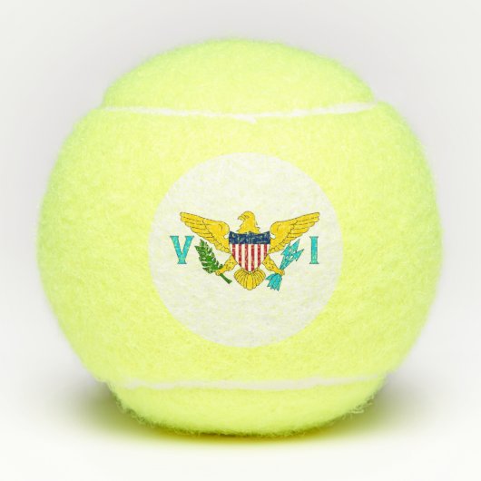 Patriottische tennisbal met vlag van Maagdeneiland Tennisballen (Voorkant)