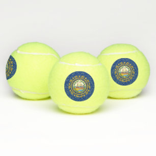 Patriottische tennisbal met vlag van New Hampshire Tennisballen