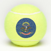 Patriottische tennisbal met vlag van North Dakota Tennisballen (Achterkant)