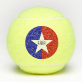 Patriottische tennisbal met vlag van San Antonio Tennisballen (Voorkant)