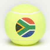 Patriottische tennisbal met vlag van Zuid-Afrika Tennisballen (Achterkant)
