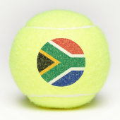 Patriottische tennisbal met vlag van Zuid-Afrika Tennisballen (Voorkant)