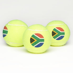Patriottische tennisbal met vlag van Zuid-Afrika Tennisballen