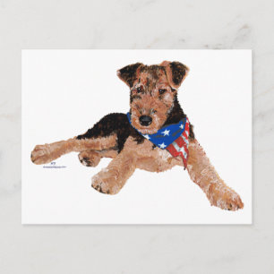 Patriottische Terrier Puppy Briefkaart