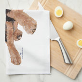 Patriottische Terrier Puppy Theedoek (Quarter Fold)