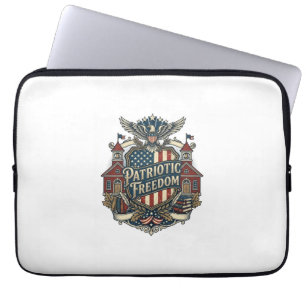 Patriottische Terug naar school vector grafische T Laptop Sleeve
