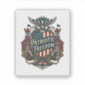 Patriottische Terug naar School Vector Grafische T Sticker (Voorkant)