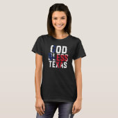 Patriottische Texaanse God zegene Texas Flag Trots T-shirt (Voorkant volledig)