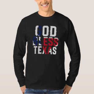 Patriottische Texaanse God zegene Texas Flag Trots T-shirt