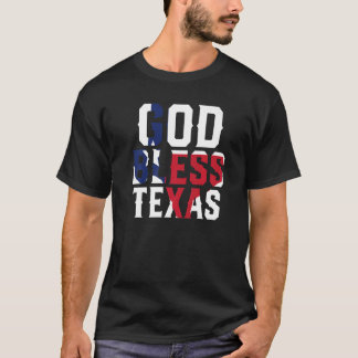 Patriottische Texaanse God zegene Texas Flag Trots T-shirt