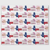Patriottische TEXAS COWGIRL Besties Coquette Cadeaupapier (Vlak)