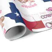 Patriottische TEXAS COWGIRL Besties Coquette Cadeaupapier (Rol Hoek)