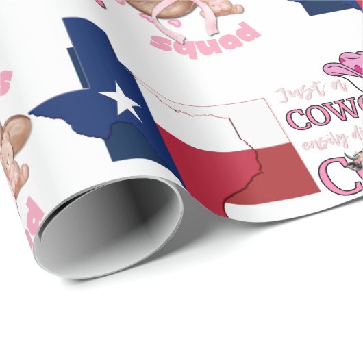 Patriottische TEXAS COWGIRL Besties Coquette Cadeaupapier (Rol Hoek)