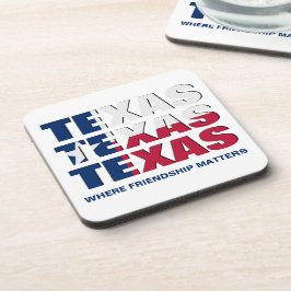 Patriottische TEXAS FLAG Friendship Bier Onderzetter