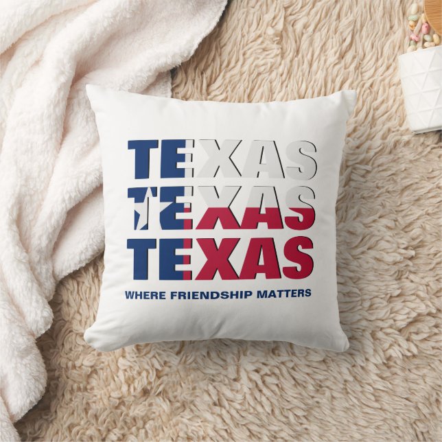 Patriottische TEXAS FLAG Friendship Kussen (Deken)