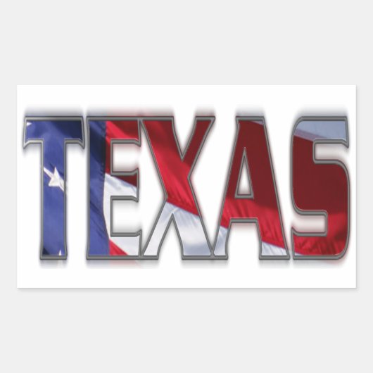 Patriottische Texas Rechthoekige Sticker (Voorkant)