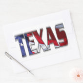 Patriottische Texas Rechthoekige Sticker (Envelop)