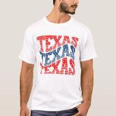 Patriottische Texas Rood en Blauw Boho T-shirt (Voorkant)