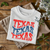 Patriottische Texas Rood en Blauw Boho T-shirt