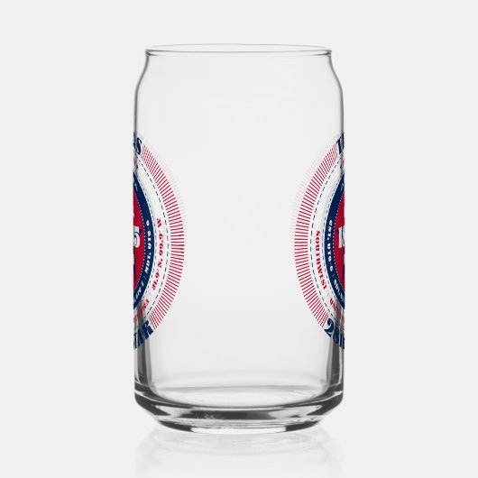 Patriottische Texas Typography Drinkware Set Blikvorm Glas (Links)