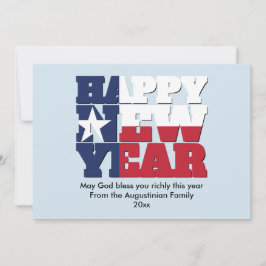 Patriottische textielproductie - NIEUW JAAR Feestdagenkaart