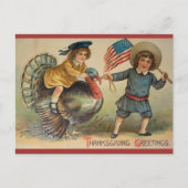  patriottische Thanksgiving Briefkaart (Voorkant)