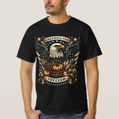 Patriottische Thanksgiving Eagle Design T-shirt (Voorkant)