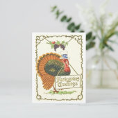 Patriottische Thanksgiving Feestdagenkaart (Staand voorkant)