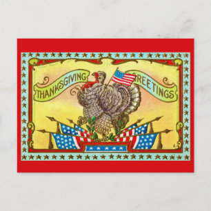 Patriottische Thanksgiving Groet Briefkaart