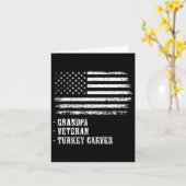 Patriottische Thanksgiving Opa Officiële Turkije A Kaart (Gele Bloem)