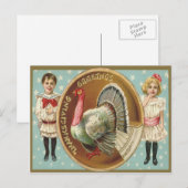 Patriottische Thanksgiving Turkije Kinderen sterre Feestdagenkaart (Voorkant / Achterkant)