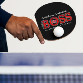 Patriottische “The Boss” Trinidad en Tobago Tafeltennisbatje