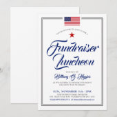Patriottische Thégeacht Event American Flag Uitnod Kaart (Voorkant / Achterkant)