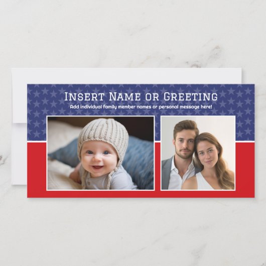 Patriottische thema foto - Instant Download optie Feestdagenkaart (Voorkant)