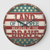 Patriottische thema inspirerende citaat Amerikaans Grote Klok (Voorkant)